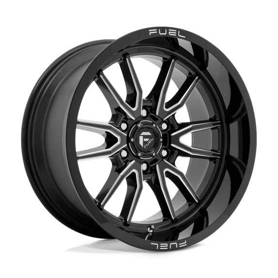 Fuel D761 Clash 17X9 6X139.7 1Et 106.1Cb Gloss Black Milled Wheel