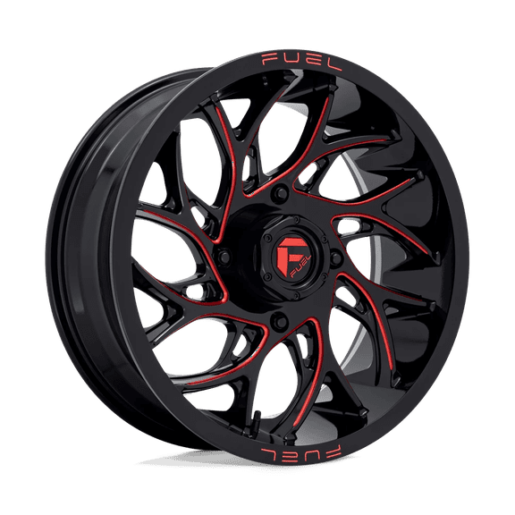 Fuel D779 Runner Utv 22X7 4X137 False 132Cb Gloss Black Milled Candy Red Wheel