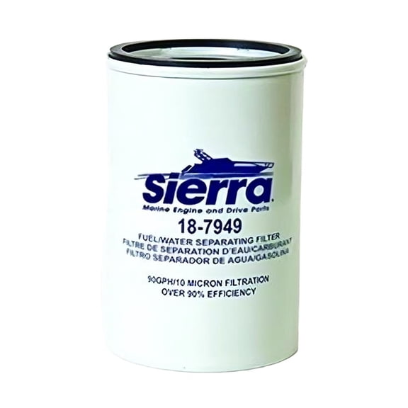 Fuel Filter Compatible with Universal High Capacity Inline Marine Outboard Inboard Sterndrive 10 Micron Gasoline Ethanol Approved Boat Engine Motor Marine Filtration Ethanol-Approved