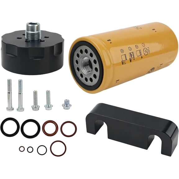 Fuel Filter Compatible with 2001-2016 Duramax 6.6L LMM LML LBZ, Chevy GMC Sierra Silverado, 2-Micron Conversion Kit, Aluminum