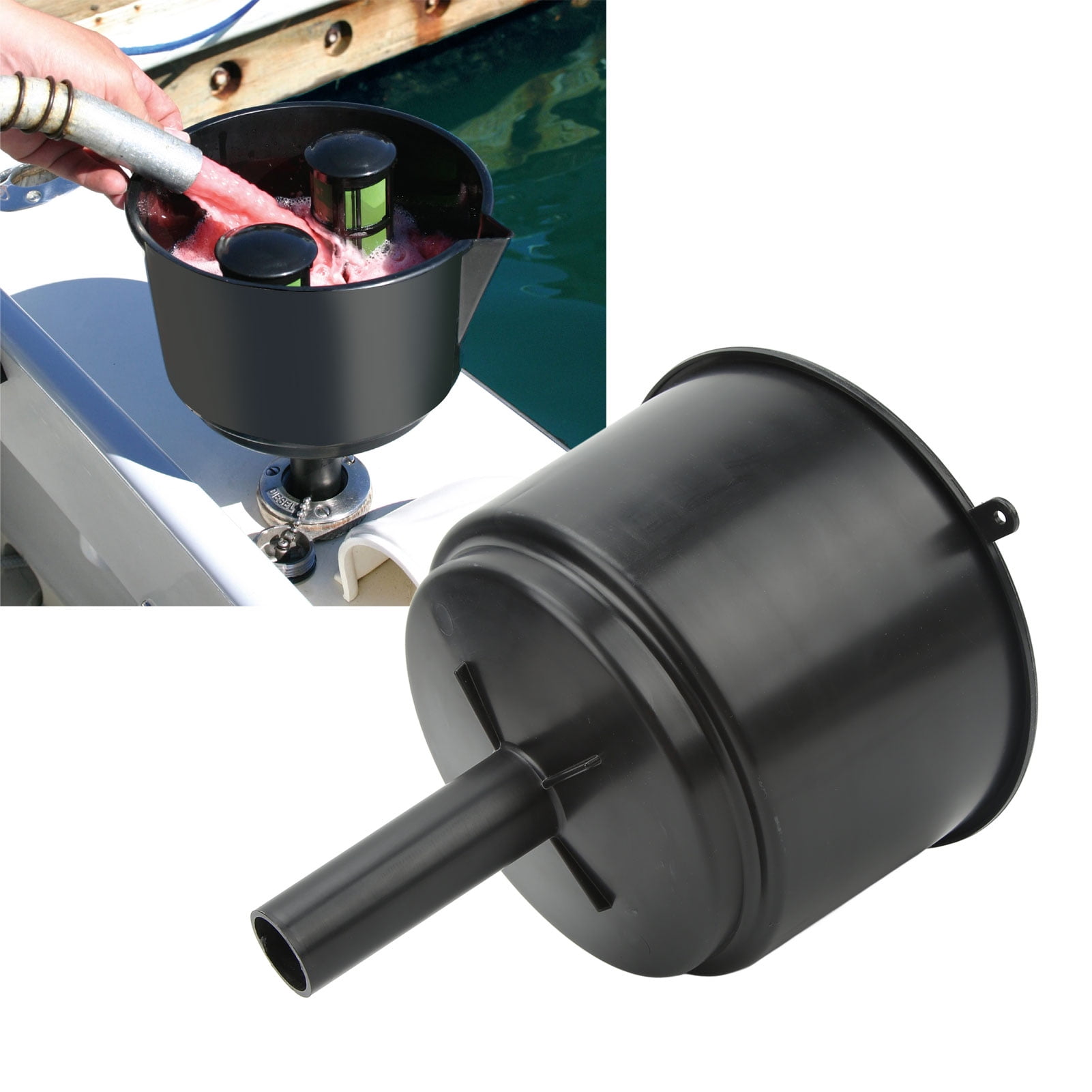 Fuel Filter Funnel, Car Oil Filter Funnel Wide Mouth Portable Quick