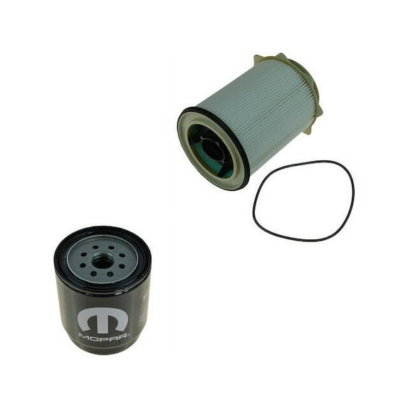 Fuel Filter Kit 2 Piece Set - Compatible with 2013 - 2018 Ram 3500 6.7L 6-Cylinder 2014 2015 2016 2017