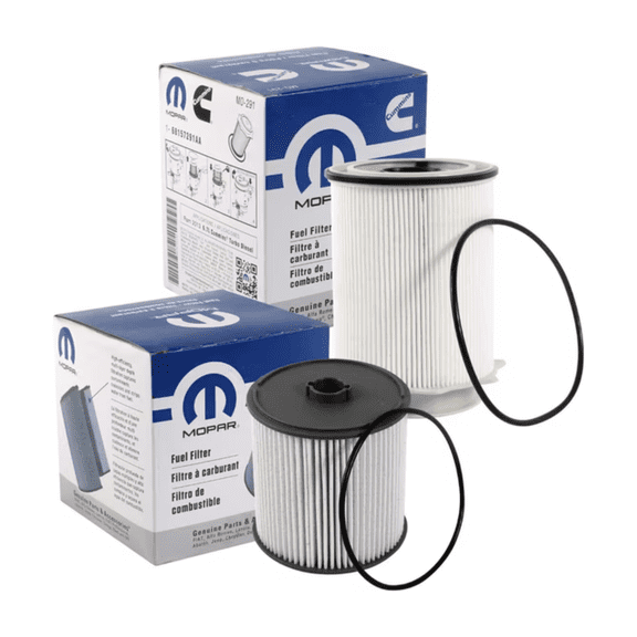 Fuel Filters 68157291AA and 68436631AA for a 2019-2024 Ram Truck 6.7L Cummins Diesel