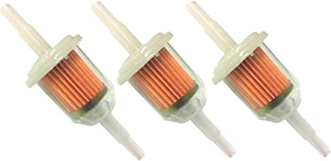 3-Pack Fuel Filter For Kohler, John Deere, Toro, Exmark & More | Fits 1/4" & 5/16" Fuel Lines, Inline Filter