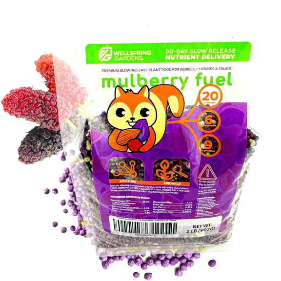 Fuel Fruit Plant Fertilizer by Gardens - Premium Slow-Release Fertilizer for Berries, Cherries, Nuts, and Fruit Trees - Enhances Soil Acidity & Plant Nutrition - 2 Pounds (2 lbs)