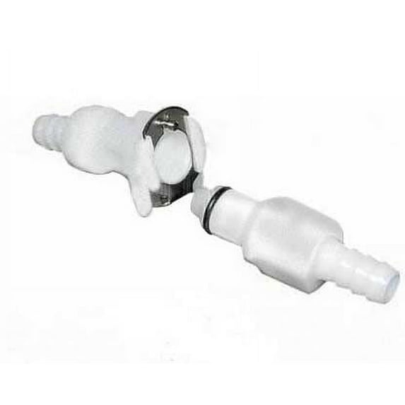 Fuel Gas Line Quick Connect Disconnect 5/16 Motorcycle Atv Dual Shut Off White