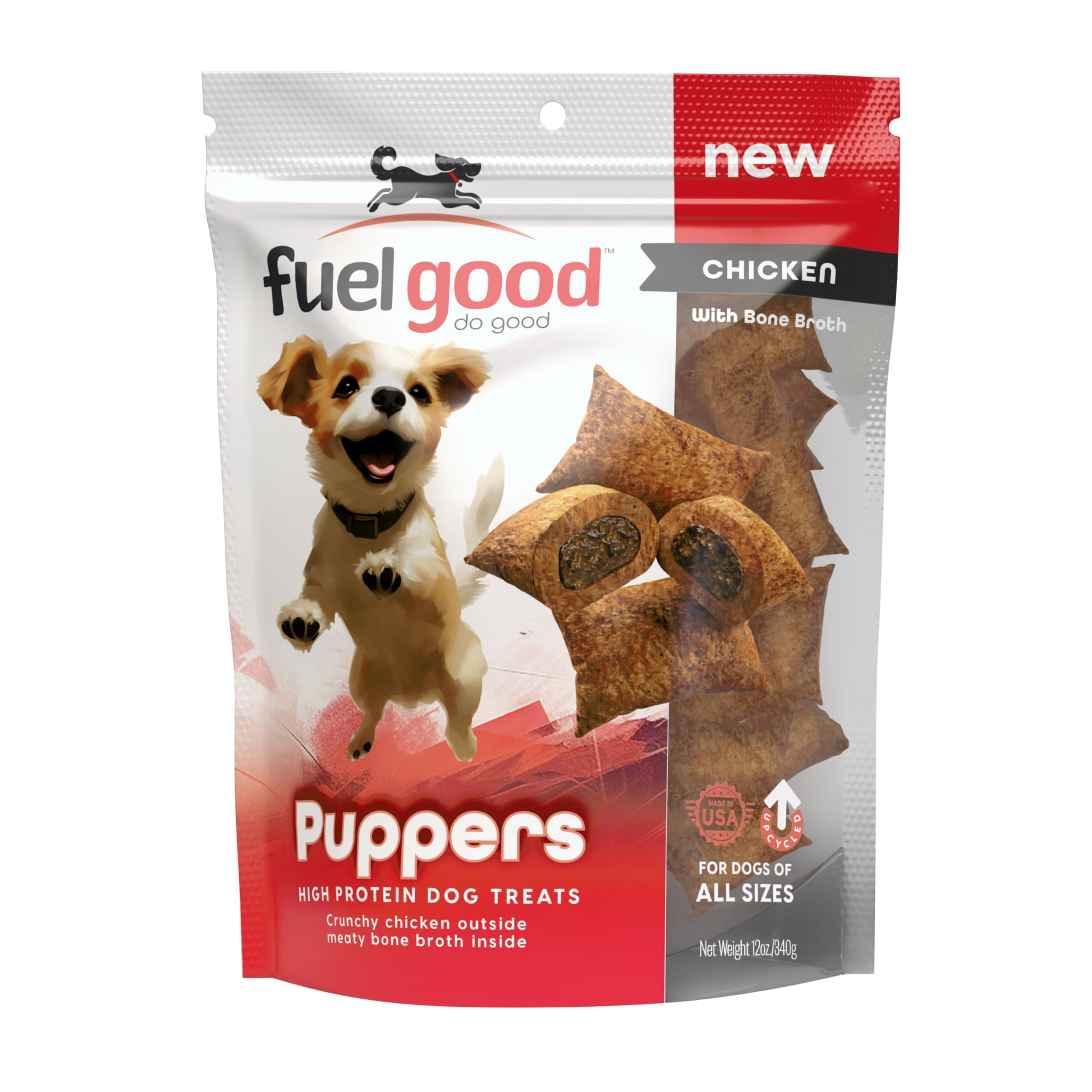 Fuel Good Puppers High AIF4 Protein Dog Treats Crunchy Chicken with