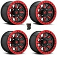 thumbnail image 1 of Fuel Hardline Beadlock 15x10 Wide Wheels Red Can-Am Commander Maverick Renegade Outlander Defender, 1 of 3