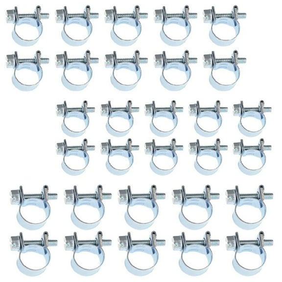 Fuel Injection Gas Line Hose Clamps Kit, 30Pcs 1/4" 5/16" 3/8"