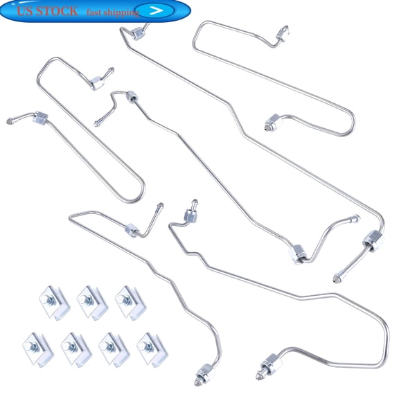 FENGXIH Fuel Injection Line Kit with Clamps Compatible for Caterpillar 3406 3406B 3406C 1917941