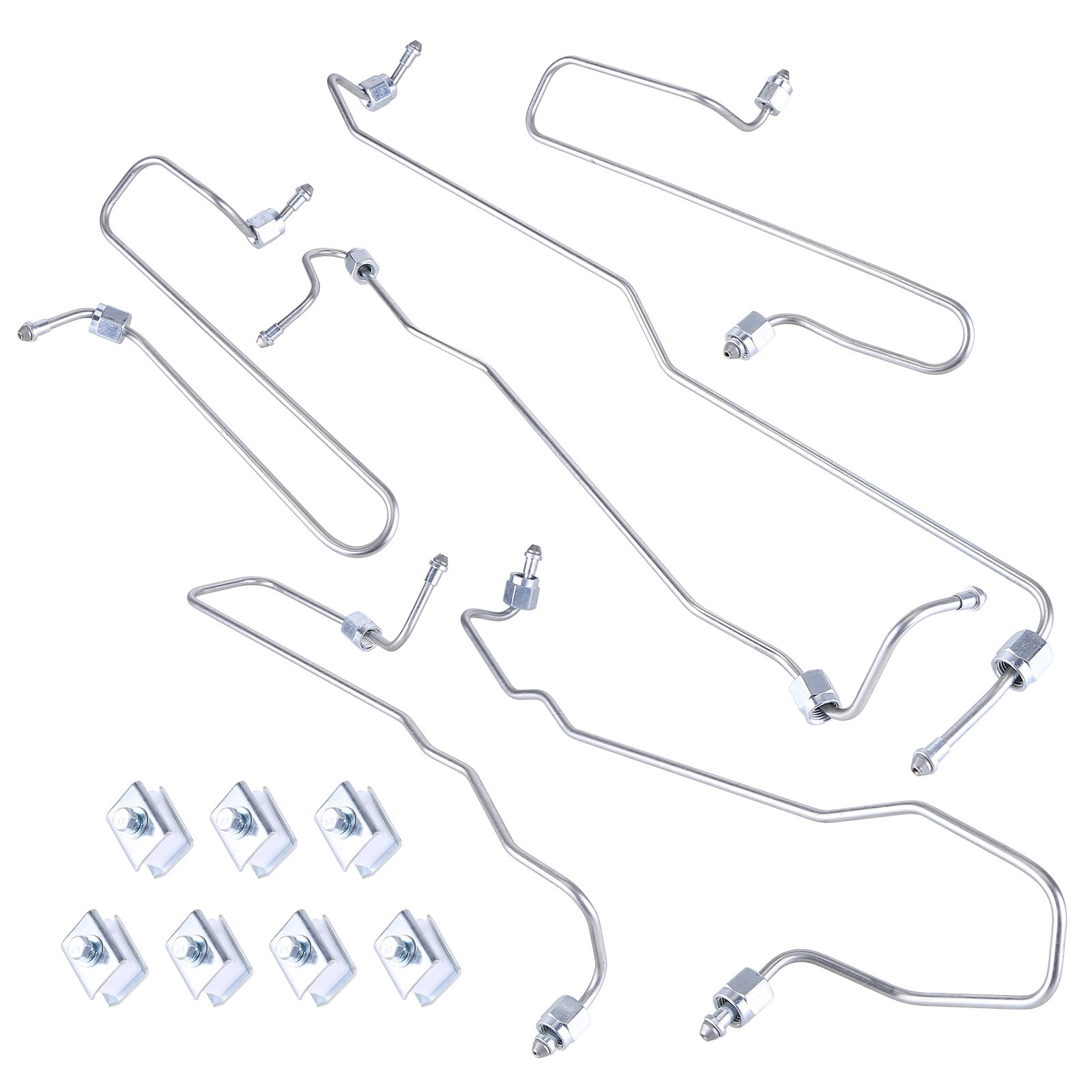 Fuel Injection Line Kit with Clamps Compatible for Caterpillar 3406