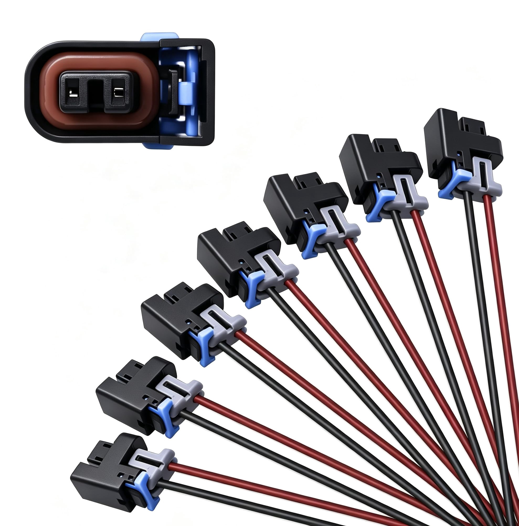 Fuel Injection Connector Fuel Injector Connector Pigtail Wire 17113553 17113698 8 Pack - Walmart.com