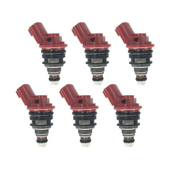 Fuel Injector Kit - 6 Piece - Compatible with 1991 - 1998 Nissan 240SX 2.4L 4-Cylinder 1992 1993 1994 1995 1996 1997