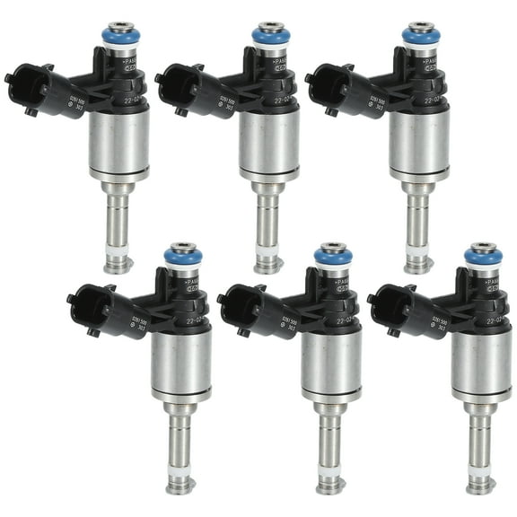 Fuel Injector No.12663380 Fuel Injection Nozzle for Chevy Traverse 2009-2016 3.6L Black 6 Pcs