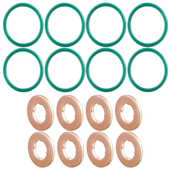 Fuel Injector O-Ring Seal with Gasket Compatible with Chevy Express Silverado Cadillac Escalade Savana Sierra 2004-2010 Duramax LLY LBZ LMM Replace#: 97327722 94013303
