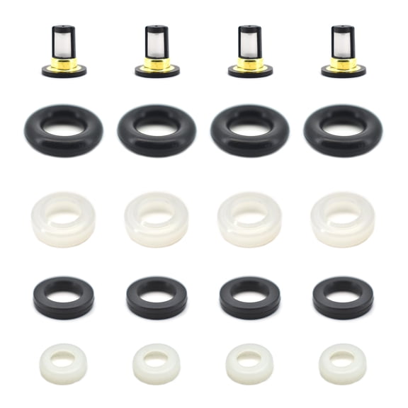 Fuel Injector Repair Kit O-Rings Caps Filters For 2003-2006 Suzuki GSX R1000 & 2001-2005 Honda Civic 1.7L / 15710-10G00 / 16450-PLD-003 / 842-12282 / FJ637