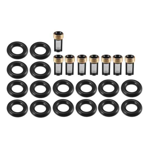 Fuel Injector Seal O Ring Car O-Ring Rebuild Repair Kit for Corvette 1992-1996 NBR Rubber Black 8 Sets