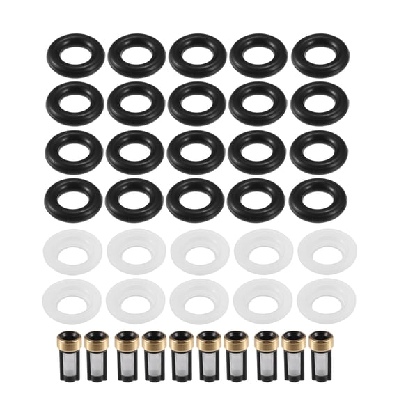 Fuel Injector Seal O Ring Car O-Ring Rebuild Repair Kit for Ford F250 6.8L 1999-2004 NBR Rubber 10 Sets