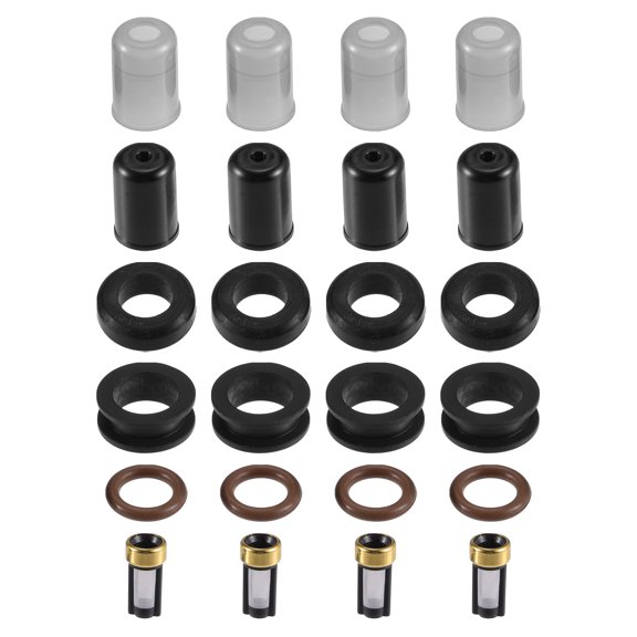 Fuel Injector Seal O Ring Car O-Ring Rebuild Repair Kit for Toyota Corolla MR2 NBR Rubber Black 4 Sets