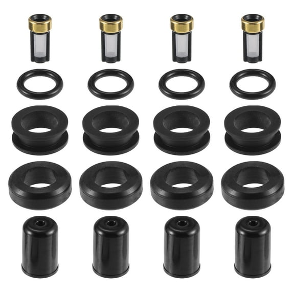 Fuel Injector Seal O Ring Car O-Ring Rebuild Repair Kit for Toyota Cressida 1988 NBR Rubber Black 4 Sets