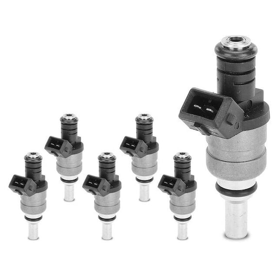 Fuel Injector Set 6 - Compatible with 1999 - 2000 BMW 528i Base 2.8L 6-Cylinder Naturally Aspirated - Autopart Premium