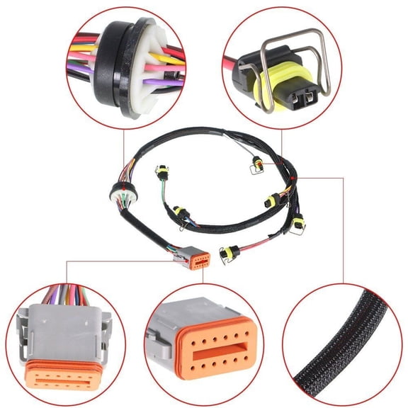 Fuel Injector Wiring Harness For CAT Caterpillar C7 Engine Replacement 222-5917