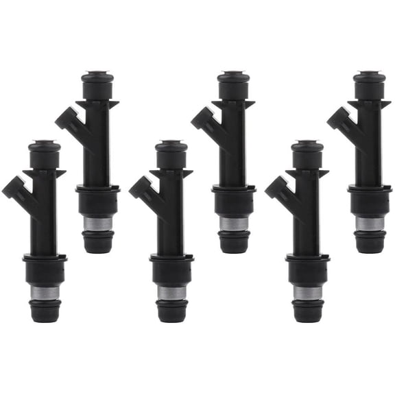 Fuel Injectors ECCPP 6pcs High Performance Black 4 Hole Fuel Injector Kits 25166922 fit for for Acura for SLX,for Isuzu for Amigo Trooper VehiCROSS Rodeo,for Honda for Passport 3.2L V6
