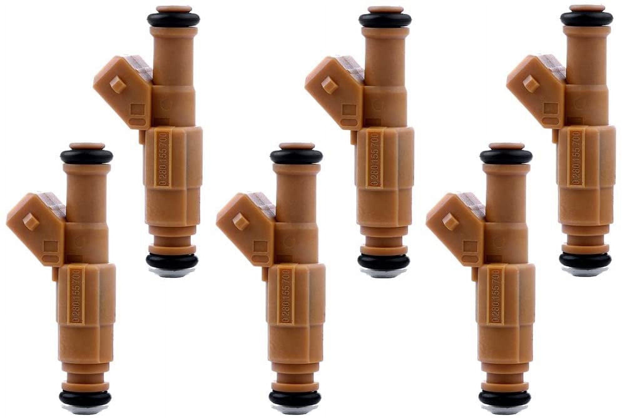 Fuel Injectors ECCPP 6pcs High Performance Yellow 4 Hole Fuel Injector Kit 0280155700 fit for