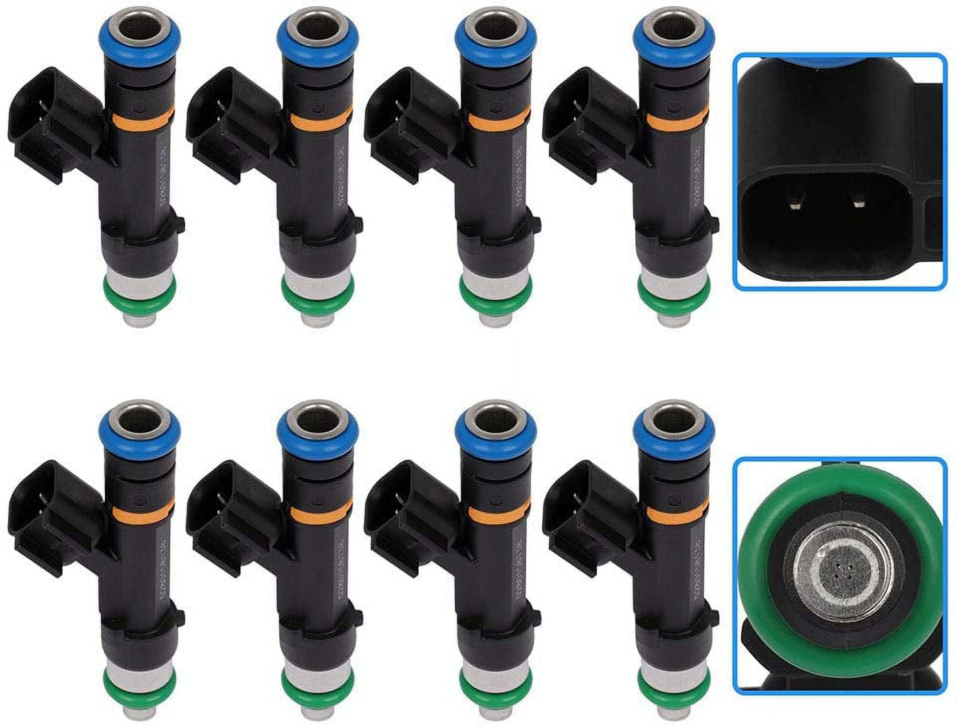 Fuel Injectors ECCPP 8pcs 4 Holes Fuel Injector Kit 280158138 fit for 04-09 for Ford for E-150/ for E-250/ for E-350 Super Duty, 04-05 for Ford for E-150 Club Wagon/for E-350 Club Wagon