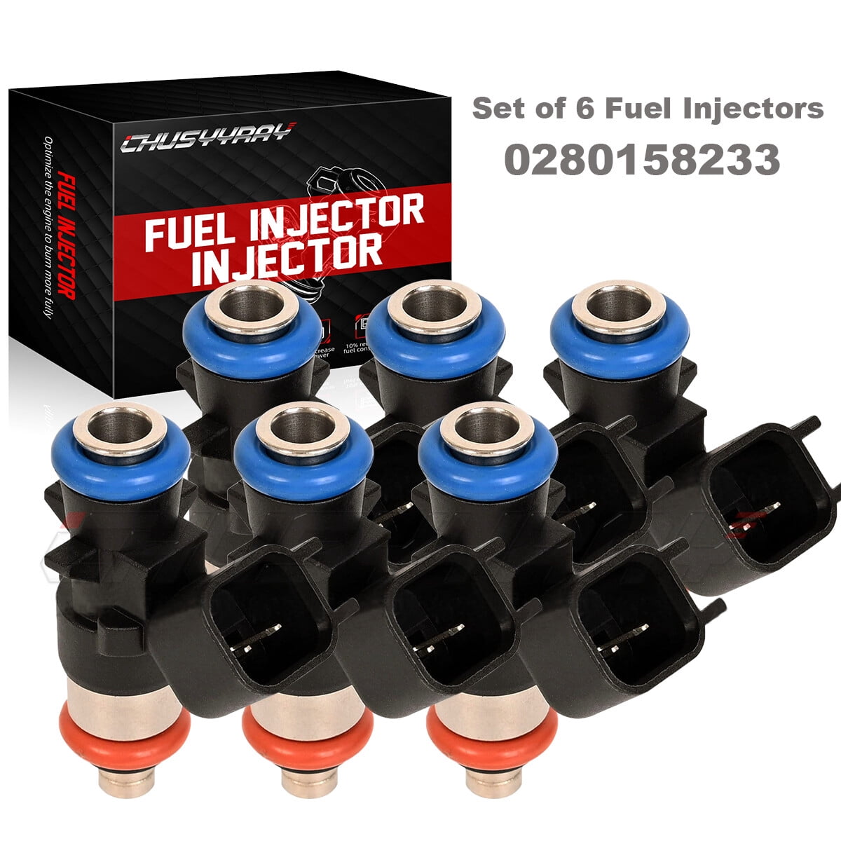 Fuel Injectors fit for 2011-2017 Dodge Grand Caravan 3.6L V6 0280158233 Set (6)