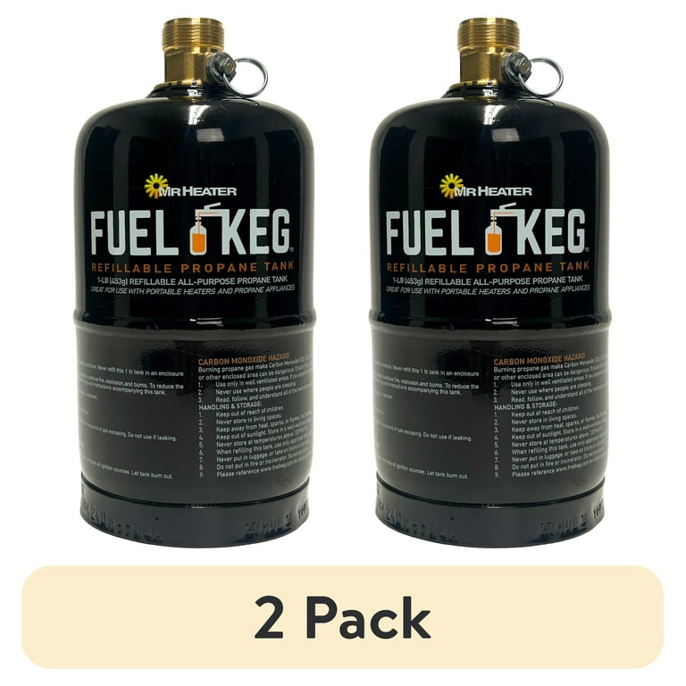 2 pack) Mr. Heater Fuel Keg 1 lb. / 16 oz. Empty Refillable 2 pack) Mr. Heater Fuel Keg 1 lb. / 16 oz. Empty Refillable