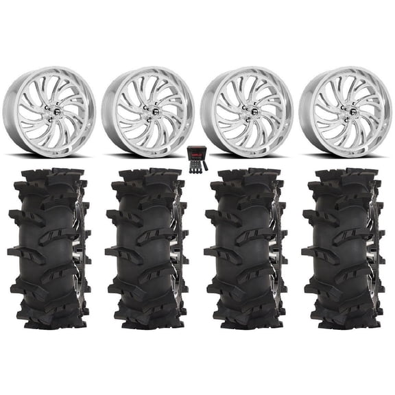 Fuel Kompressor 20" Wheels Polished 35" Outlaw Max Tires Can-Am Commander Maverick Renegade Outlander Defender