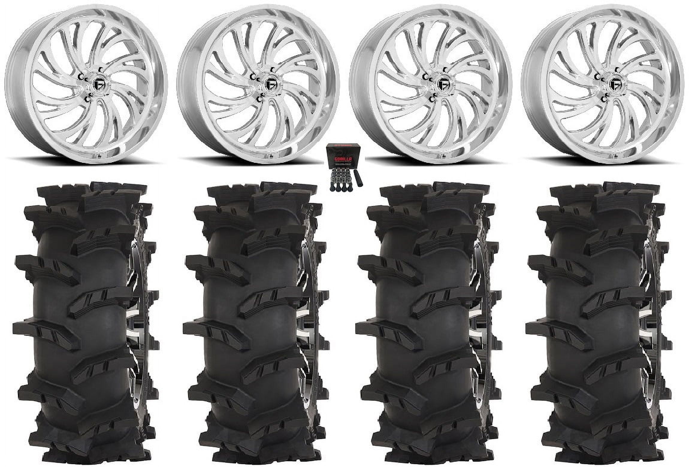 Fuel Kompressor 20" Wheels Polished 35" Outlaw Max Tires CanAm