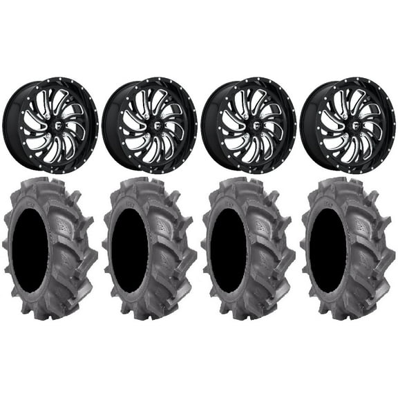Fuel Kompressor Black 18" Wheels 33" BKT AT 171 Tires Polaris RZR XP 1000 / PRO XP / Ranger XP 900/1000