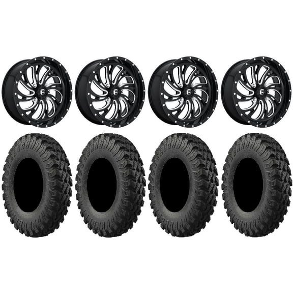 Fuel Kompressor Black 18" Wheels 35" MotoRally Tires Polaris RZR XP 1000 / PRO XP / Ranger XP 900/1000