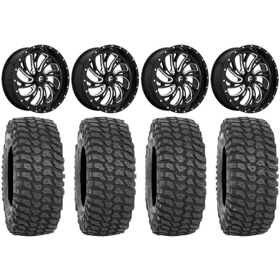 Fuel Kompressor Black 18" Wheels 36" XCR350 Tires Polaris RZR XP 1000 / PRO XP / Ranger XP 900/1000