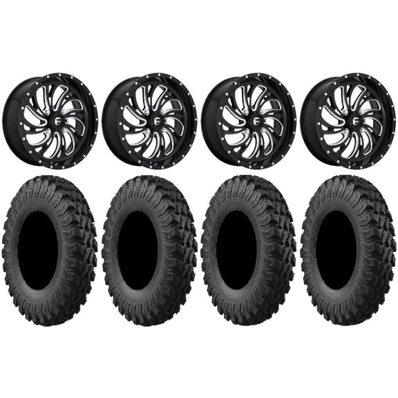 Fuel Kompressor Black 22" Wheels 35" MotoRally Tires Can-Am Commander Maverick Renegade Outlander Defender