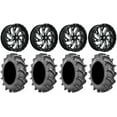 thumbnail image 1 of Fuel Kompressor Black 24" Wheels 42x9.5 BKT 171 Tires Sportsman RZR Ranger, 1 of 4