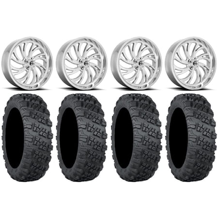 Fuel Kompressor Pol 20" Wheels 35" Versa Cross V3 Tires Kawasaki Mule Pro FXT