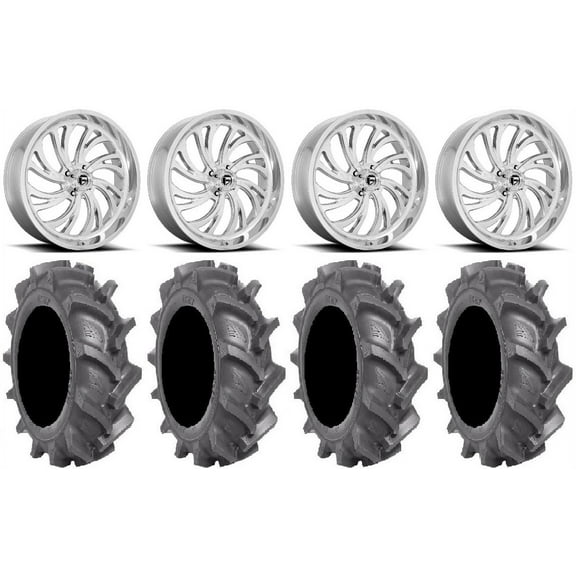 Fuel Kompressor Polished 20" Wheels 33" BKT AT 171 Tires Can-Am Commander Maverick Renegade Outlander Defender