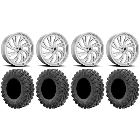 Fuel Kompressor Polished 20" Wheels 35" MotoRavage Tires Polaris RZR XP 1000 / PRO XP / Ranger XP 900/1000