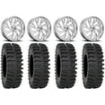 thumbnail image 1 of Fuel Kompressor Polished 22" Wheels 37" XT400 Tires Kawasaki Teryx Mule, 1 of 4