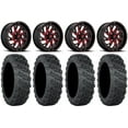 thumbnail image 1 of Fuel Kompressor Red 20" Wheels 33" Versa Cross V3 Tires Sportsman RZR Ranger, 1 of 4