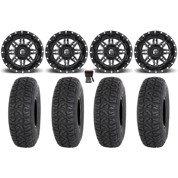 Fuel Lethal 14" Wheels Black 28" Chicane LT Tires Polaris RZR XP 1000 / PRO XP / Ranger XP 900/1000