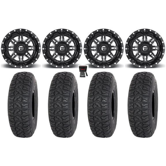 Fuel Lethal 14" Wheels Black 30" Chicane LT Tires Polaris RZR XP 1000 / PRO XP / Ranger XP 900/1000