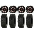 thumbnail image 1 of Fuel Lethal 14" Wheels Red 28" XComp ATR Tires Sportsman RZR Ranger, 1 of 4