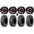 thumbnail image 1 of Fuel Lethal 14" Wheels Red 30" Alpha Tires Sportsman RZR Ranger, 1 of 4