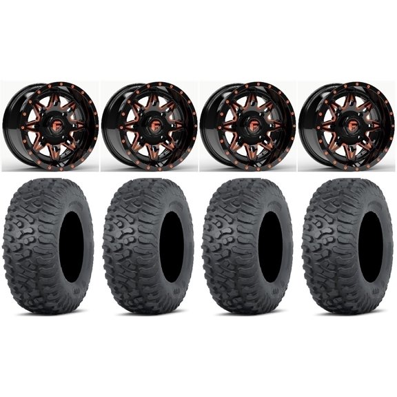 Fuel Lethal 15" Wheels Orange 32" Terra Hook Tires Polaris RZR XP 1000 / PRO XP / Ranger XP 900/1000
