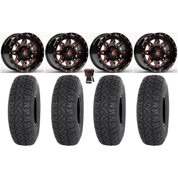 Fuel Lethal 15" Wheels Orange 33" Chicane LT Tires Sportsman RZR Ranger