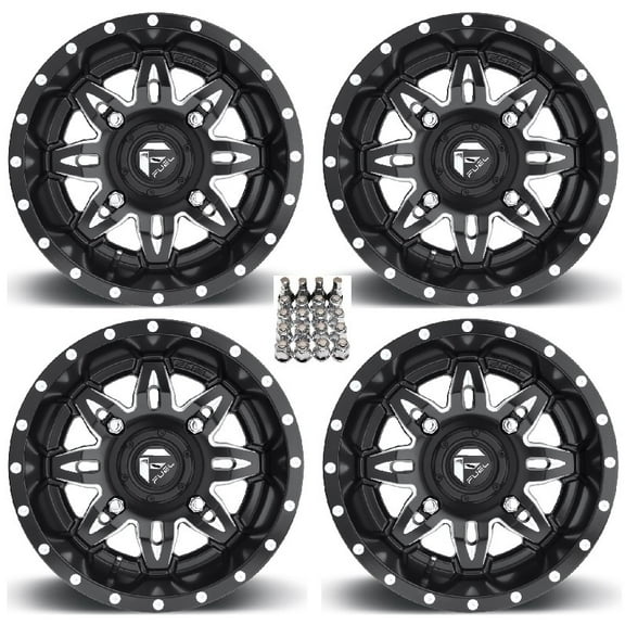 Fuel Lethal ATV Wheels Black 14" Sportsman 550 850 1000